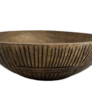 Wooden bowl carved